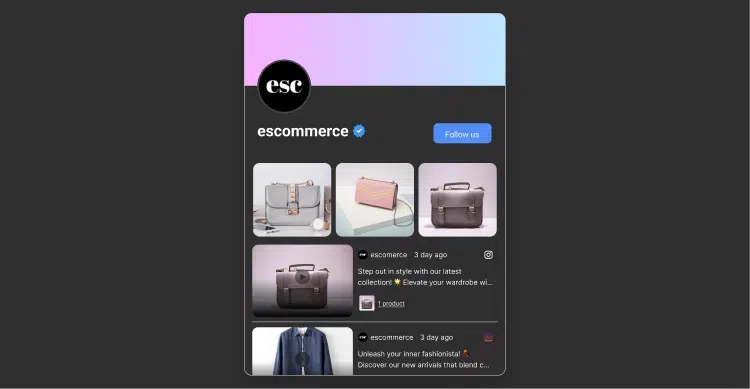 EmbedSocial AI テンプレートーダークモードリンクインバイオ