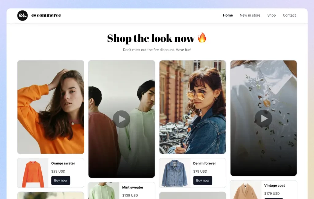 embedfeed-shoppable-widget-on-web