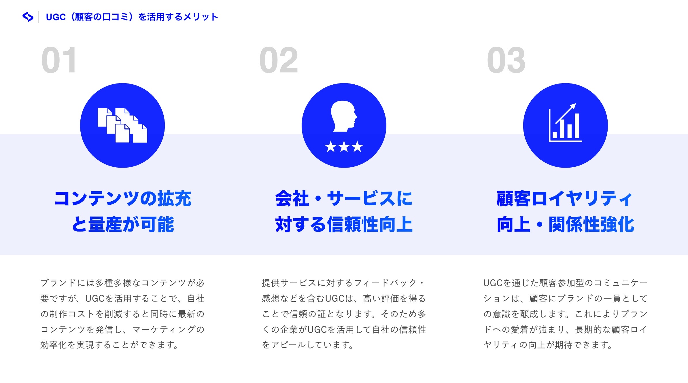 UGCを活用するメリット一覧