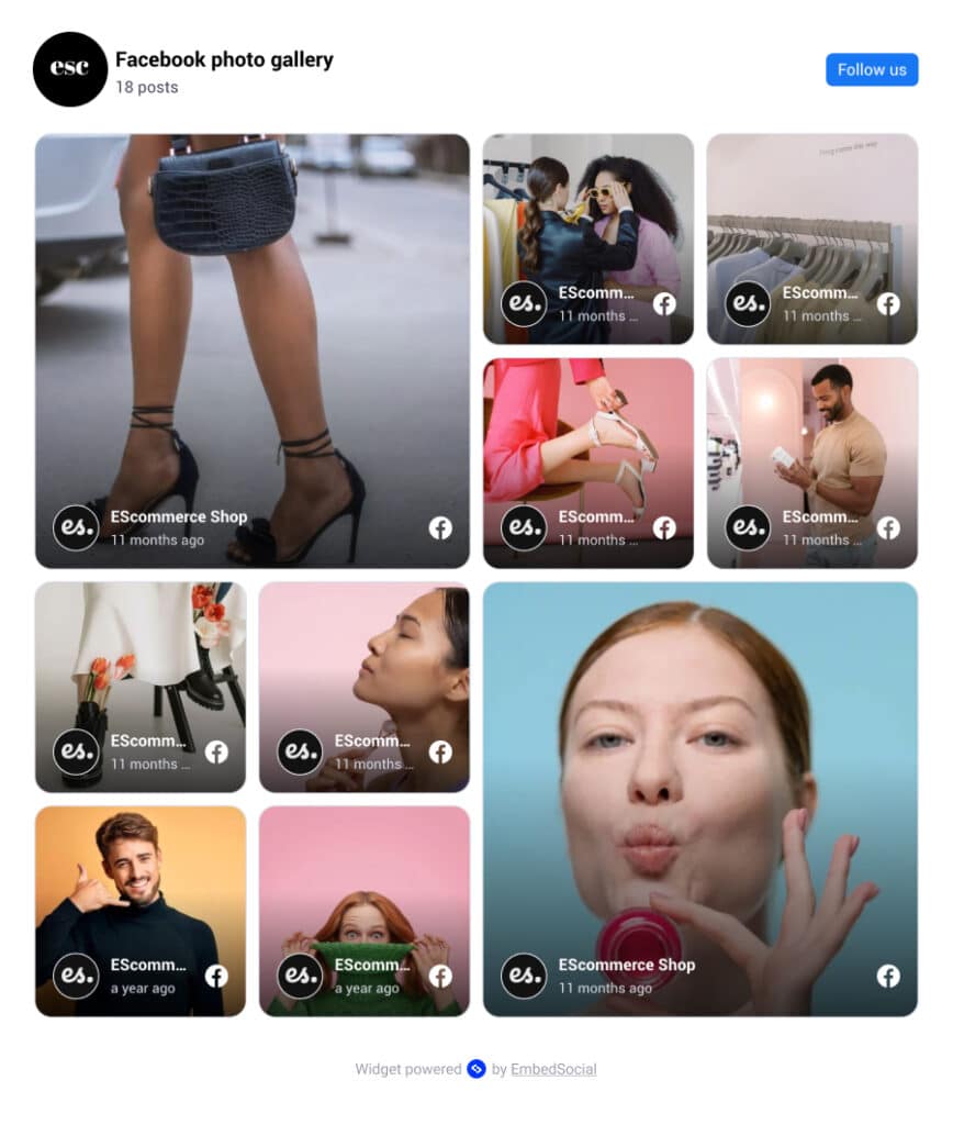 Embed Facebook feed widget