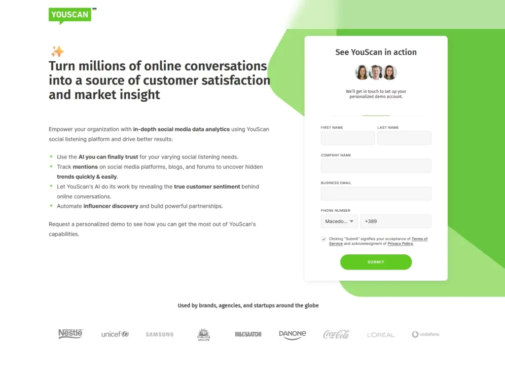 youscan landing page