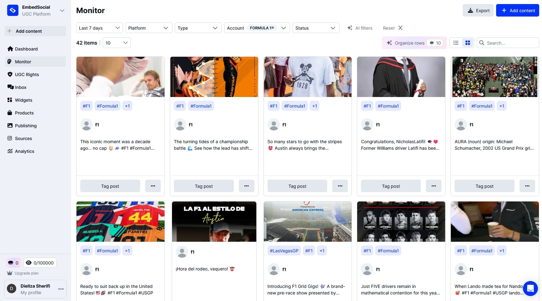 EmbedSocial-UGC-monitor-dashboard