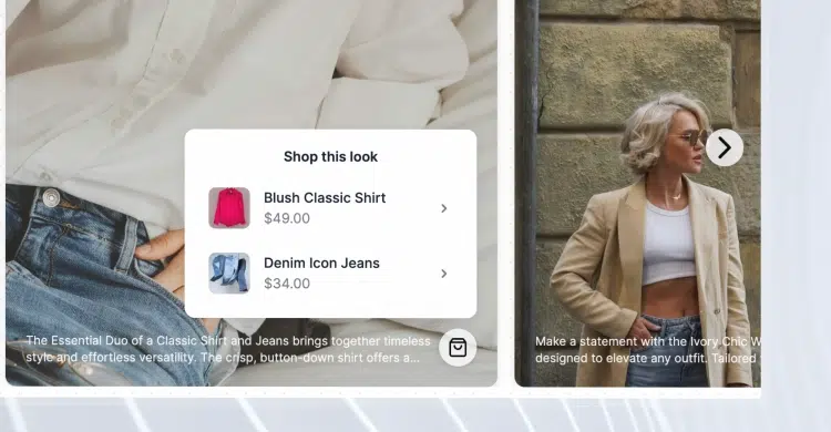 EmbedSocialのAIテンプレート「商品連携ショッパブルスライダー」