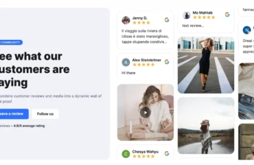 EmbedSocial AIテンプレート：ソーシャルプルーフセクション