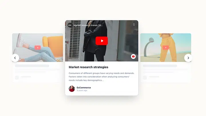EmbedSocial AIテンプレート「YouTube動画カルーセル」