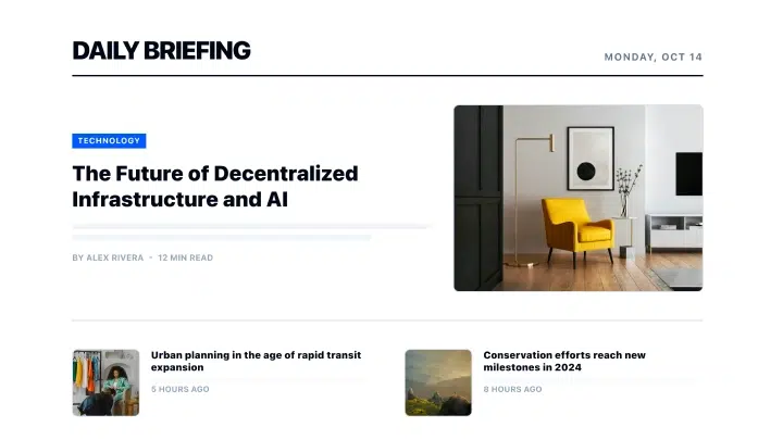 EmbedSocial AIテンプレート：ソーシャルニュースセクション