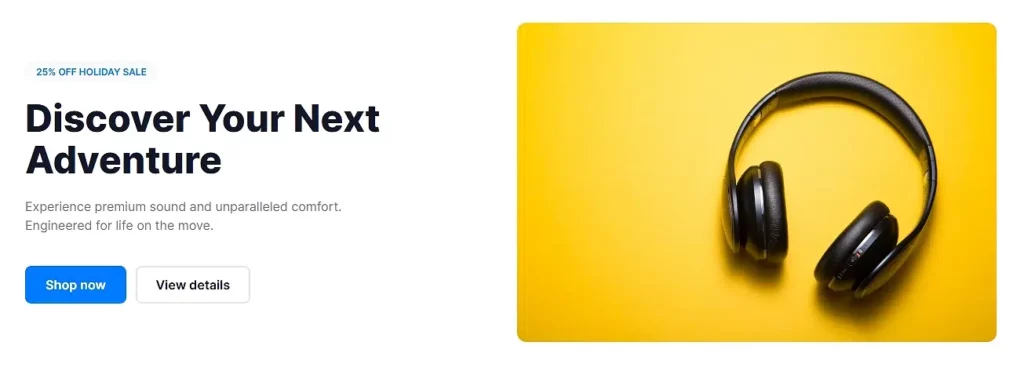 ヒーローセクションの例