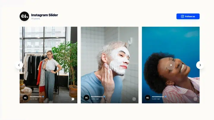 EmbedSocialのAIテンプレート「Instagramギャラリースライダー」